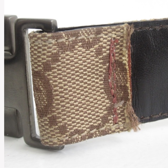 GUCCI size SMALL Guccissima GG web leather BELT - Picture 5 of 8